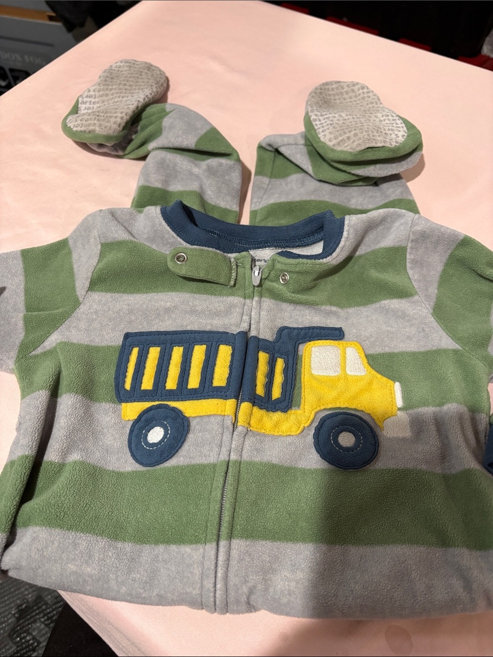 Carter's Green and Navy Boys' Sweater 4T